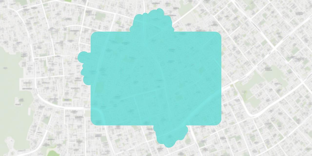 Abstract map showing local service coverage